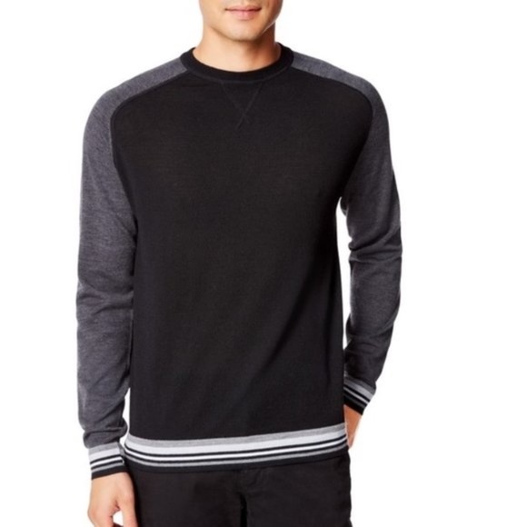 Good Man Brand Colorblock Raglan Merino Wool Sweater - Picture 1 of 6